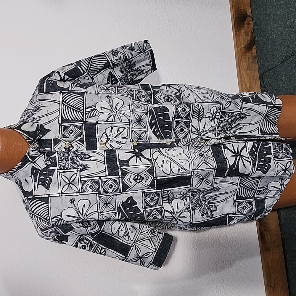 Cooke Street Honolulu Shirt 100% Cotton Button Up Short Sleeve Black Size L - Picture 5 of 10